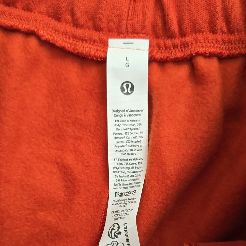 NWT lululemon athletica Orange Scuba MR 3 Inch Athletic Shorts Size Large - Picture 3 of 4